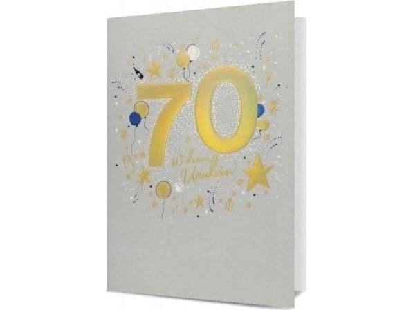 B6 födelsedagskort 70