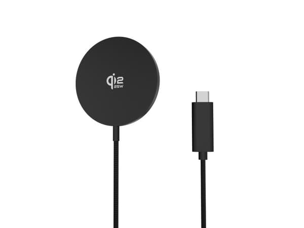 Sinox PRO magnetisk trådløs Qi 2.2-oplader, 25 W. 1,2 m. Sort