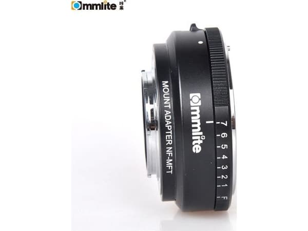 Commlite ADAPTER for Olympus / Panasonic Micro 4/3 m4/3 til NIKON / NIKKOR + Aperture