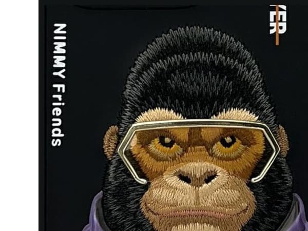Nimmy Cool&Cute 2.0 Monkey-deksel til iPhone 16 Pro - Svart