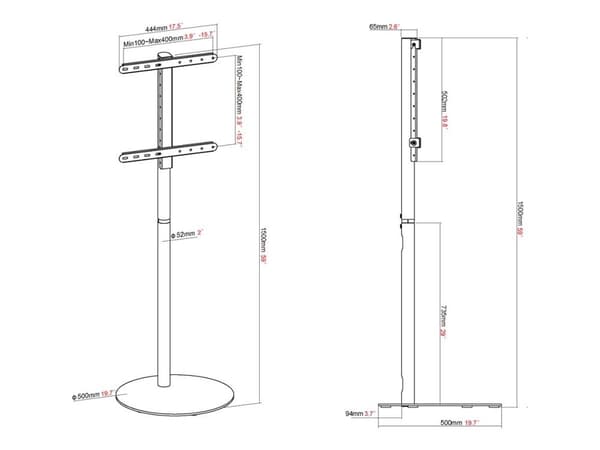VISION Freestanding Display Floor Stand