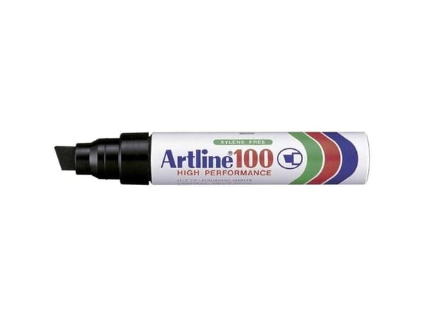Marker Artline® 100 permanent sort 7,5-12mm - (6 stk.)