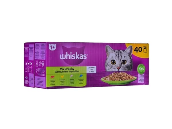 WHISKAS Mix Favourites in jelly - vådfoder til katte - 40x85 g