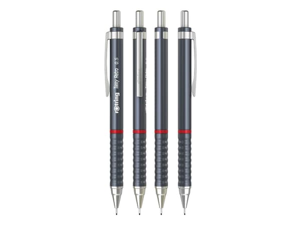 Rotring Tikky Retro, Grå, Plast, Grå, 2B, 0,5 mm, Rund