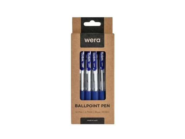 Wera Kuglepen OFFICE 0,7mm Blå - (12 stk.)