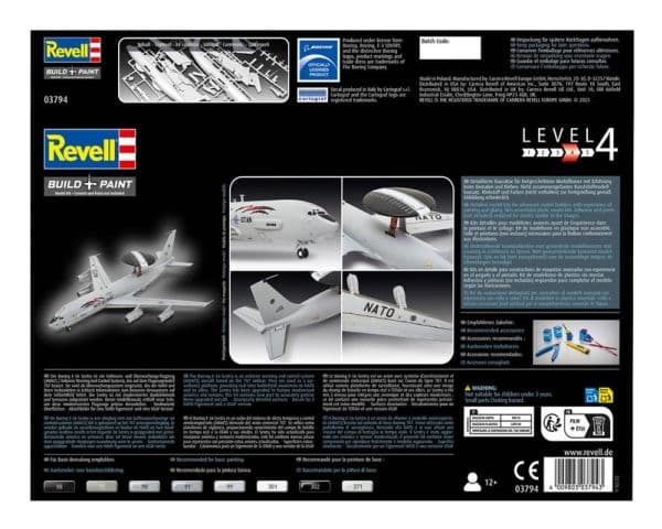 Revell Boeing E-3A Sentry, Flygplan, Monteringssats, 1:144, Boeing E-3A Sentry, Alla, 85 styck