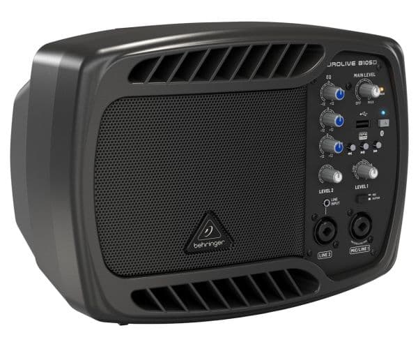 Behringer B105D, Full rekkevidde, Ledning & Trådløs, 50 W, Sort
