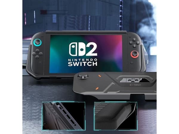 Tech-Protect Carbonox-deksel til Nintendo Switch 2 - svart