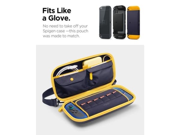 Spigen Nano Pop Pro-veske til Nintendo Switch 2 - Navyblå og gul