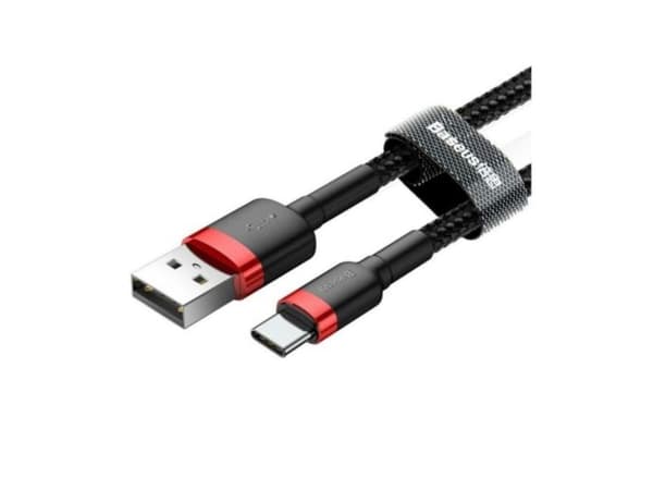 Baseus 6953156278219, Punainen, USB A, USB C, 1 m, Uros, Uros