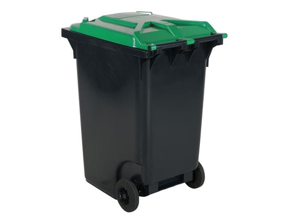 Avfallsbeholder 360 l, grå, lav