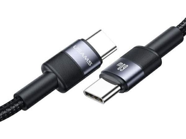 USB-kabel Usams USB-C til USB-C 1,2 m, svart