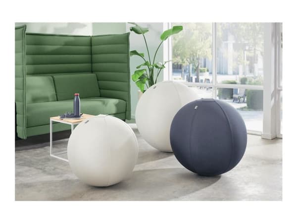 Leitz Ergo Active - Bollstol - tygklädsel - grå