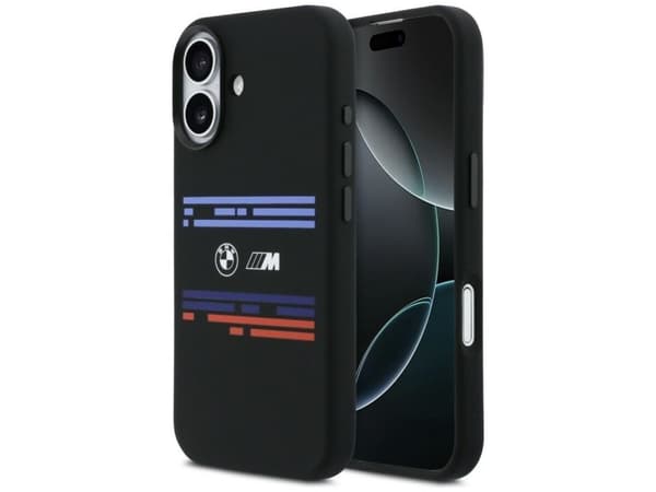 BMW M Silicon Horizontal Line MagSafe Case for iPhone 17 - Black