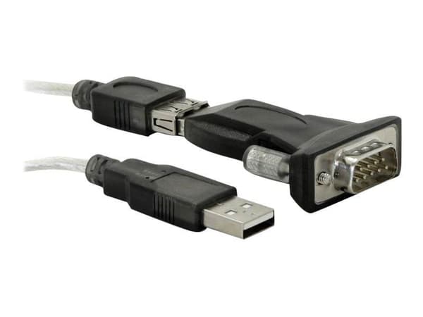 DeLOCK USB 2.0 to Serial Adapter, Musta, USB A-tyyppi, DB-9