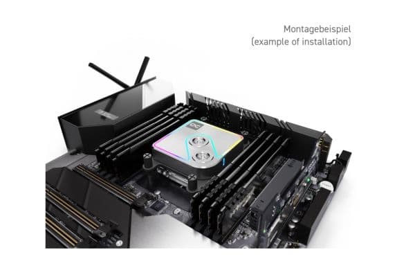 Alphacool Core 1 Aurora prosessorijäähdytin, ARGB - hopea
