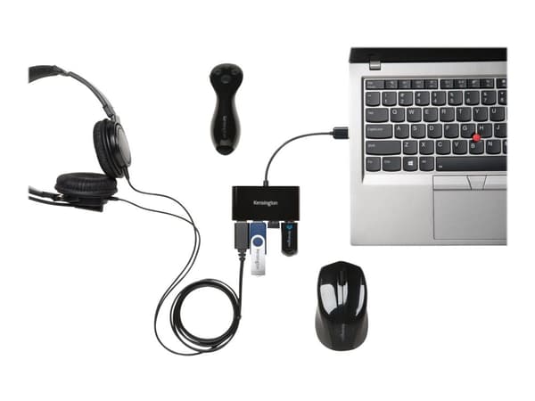 Kensington - Hub - 4 x USB 2.0 - stasjonær