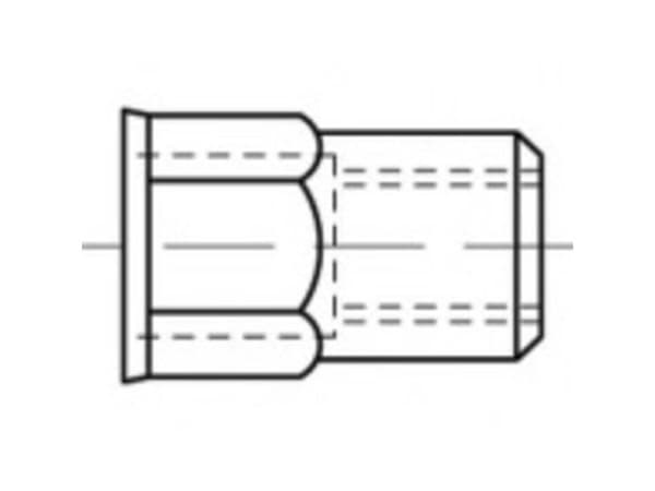 TOOLCRAFT TO-5380599 Blindnaglemutter M5 Rustfritt stål 500 stk