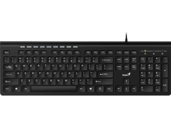 Genius Slimstar 230, US keyboard, multimedia, slim, wired (USB), black