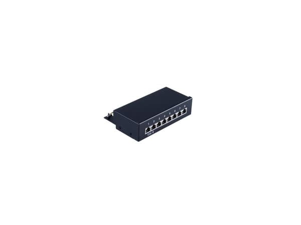 S/CONN patchpanel Cat 6, 8 portar, skärmat