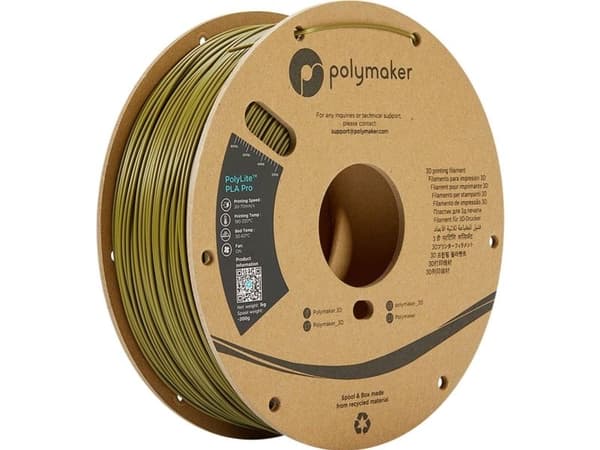 Poly Filament Polymaker PolyLite PLA Pro 1,75 mm 1 kg - Army Green