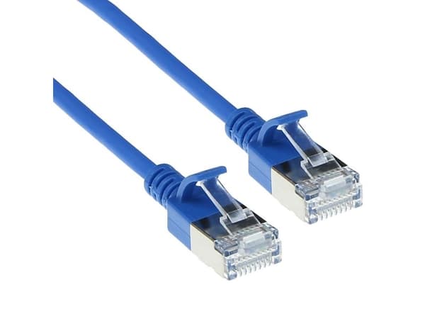 ACT CAT6A U/FTP SLIMLINE BU 1.00M