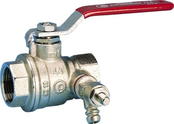 1/2" Kuglehane m/aftap