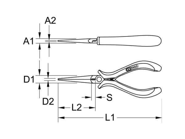 KS Tools telefonplåtsax 16 cm