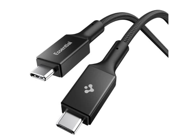 Spigen USB-C - USB-C USB-kaapeli Musta (ACA09459)