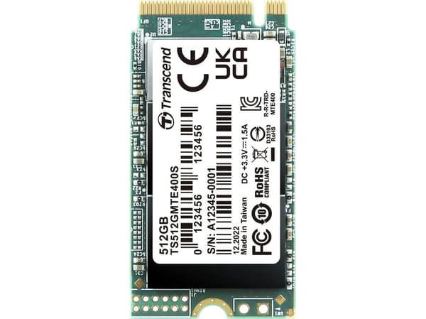 Transcend PCIe SSD 400S, 512 GB, M.2