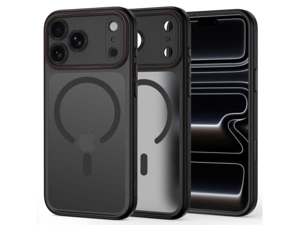 Tech-Protect MagCam MagSafe Case for iPhone 18 Pro Max / 17 Pro Max - Matte Black and Red