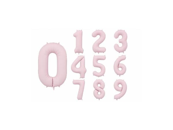 Ilmapallo numero 8 86cm vaaleanpunainen 76204
