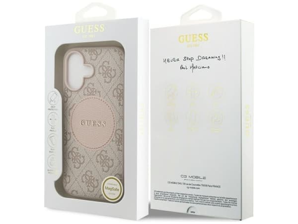 Guess 4G Circle Classic Logo MagSafe-etui til iPhone 17 - Pink