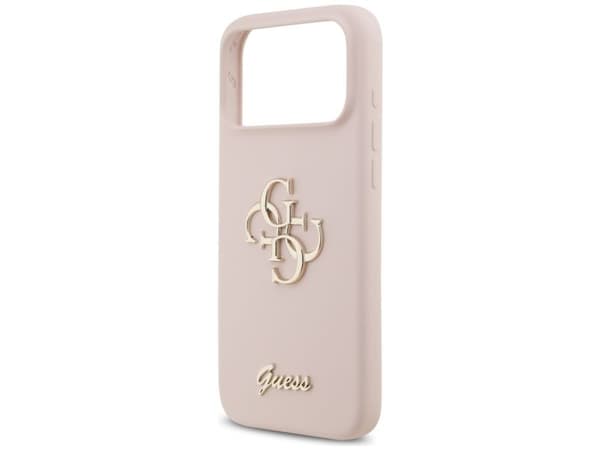 Guess Silicone Big 4G script-skal för iPhone 17 Pro Max - rosa