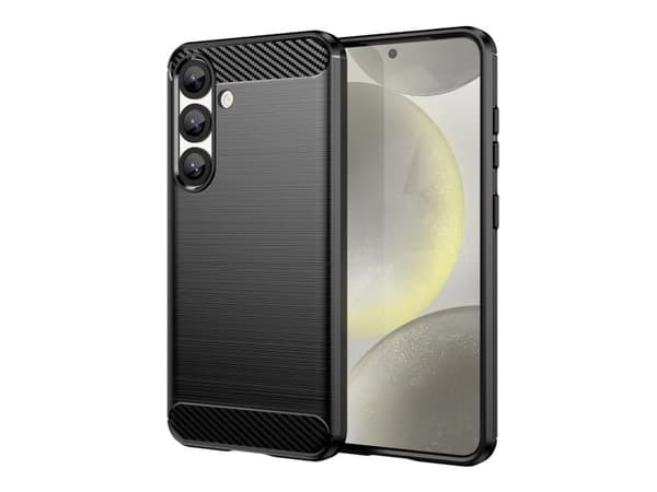 Carbon Case fleksibelt silikonetui for Xiaomi Redmi Note 14S - sort