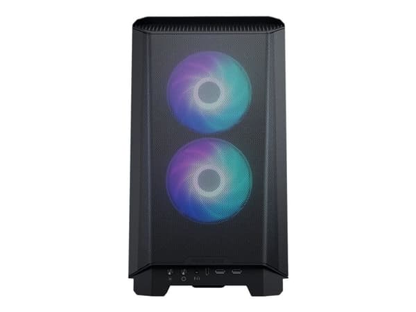 Phanteks Eclipse P200A - Mini-ITX-tårn - mini ITX - sidepanel med vindue (hærdet glas) - ingen strømforsyning - sort - USB/Lyd