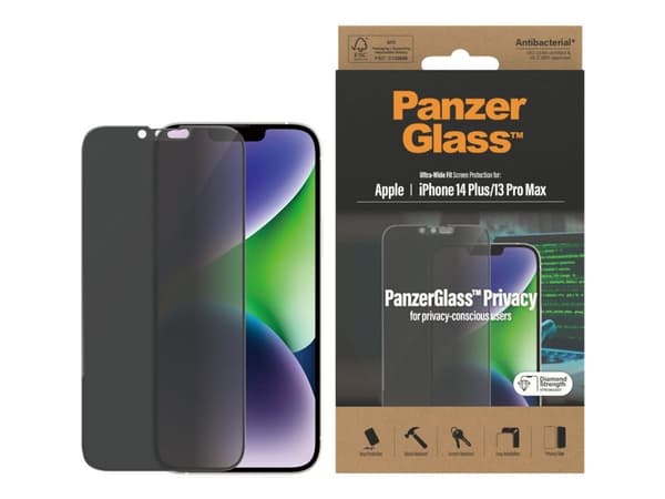 PanzerGlass ® Privacy Screen Protector iPhone 14 Plus | 13 Pro Max | Ultra-Wide Fit, Apple, Apple - iPhone 14 Plus, Apple - iPhone 13 Pro Max, Asen...