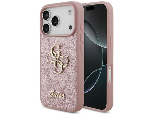 Etui Guess Fixed Glitter Big 4G do iPhone 18 Pro / 17 Pro rózowy