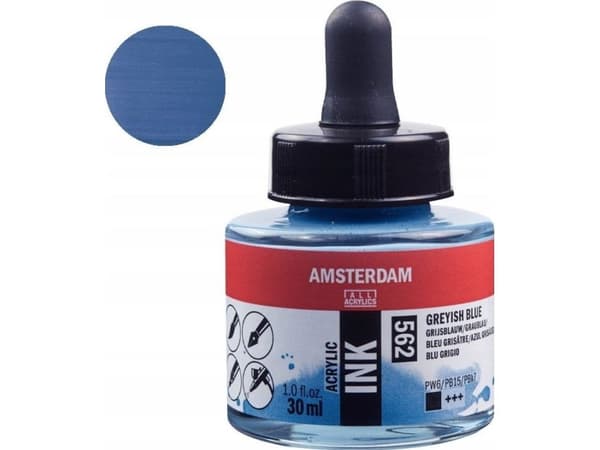 Schjerning Amsterdam akryl tusjflaske gråblå 562