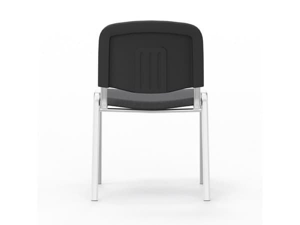 Iso stol, mørkegrå med alu-grå stolben