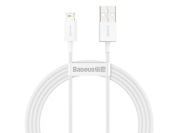 Baseus Superior, 1,5 m, Lightning, USB C, Hankjønn, Hankjønn, Hvit