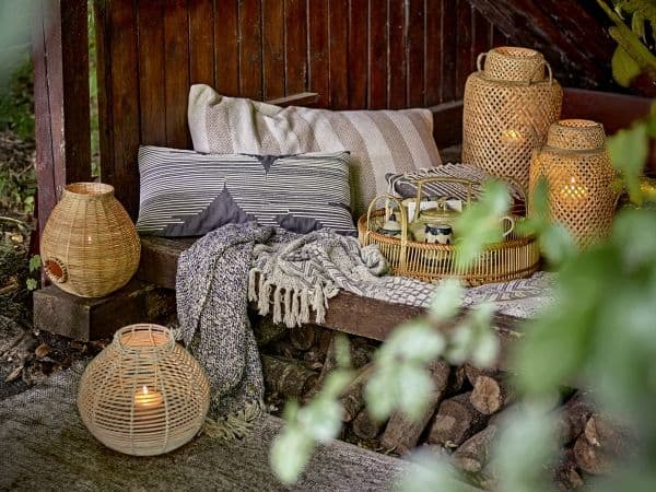 CREATIVE COLLECTION Ocean Plaid - blå - polyester