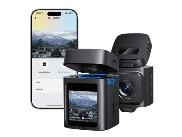 Baseus PrimeTrip VD1 Pro dashcam 4K foran + 1080p bak solar black