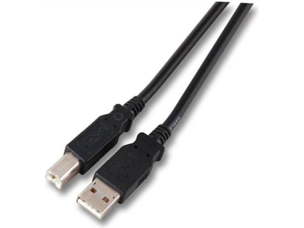 EFB Elektronik 5.0m USB 2.0 A/B, 5 m, USB A, USB B, USB 2.0, Hankjønn/hankjønn, Sort