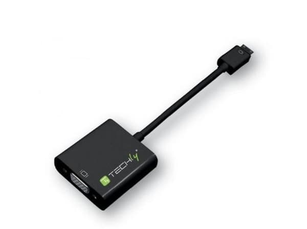 TECHly - Videoadapter - HD-15 (VGA) hun til 19 pin mini HDMI tyyppi C han