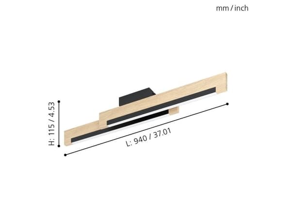EGLO CAMACHO taklampe L940 2600LM EG/SORT