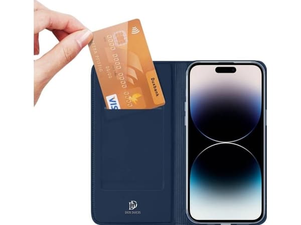 Dux Ducis Skin Pro plånboksfodral för iPhone 15 Pro Max - blå