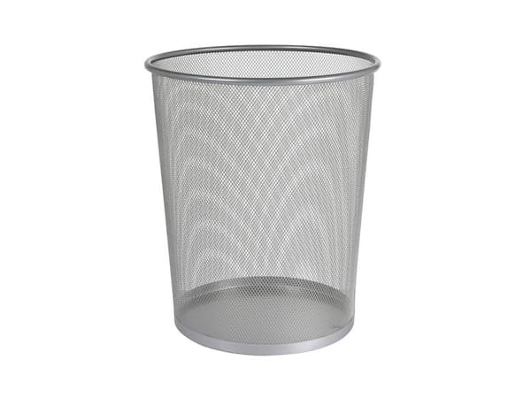 Papirkurv tråd metal sølv 18 ltr.
