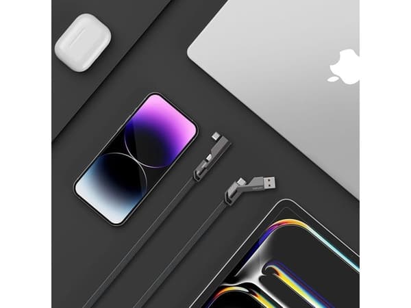 4smarts 541457, 1,5 m, USB A, USB C, grafit