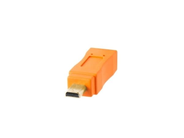 Tether Tools CU8015-ORG, 4,6 m, USB A, Mini-USB B, USB 2.0, Orange
